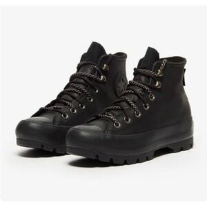 Converse Chuck Taylor Lugged Winter GORE-TEX Boots‎ Black Leather Womens 7.5